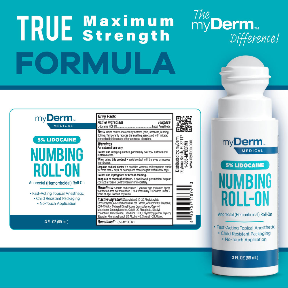 Myderm detalle de la bola aplicadora para uso higiénico y preciso