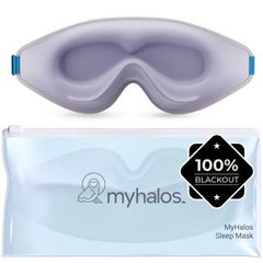 myhalos antifaz frontal mostrando bloqueo total y comodidad