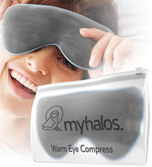 myhalos vista frontal del empaque y máscara mostrando aspecto y presentación