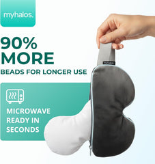 myhalos funda de viaje abierta protegiendo la máscara y facilitando transporte