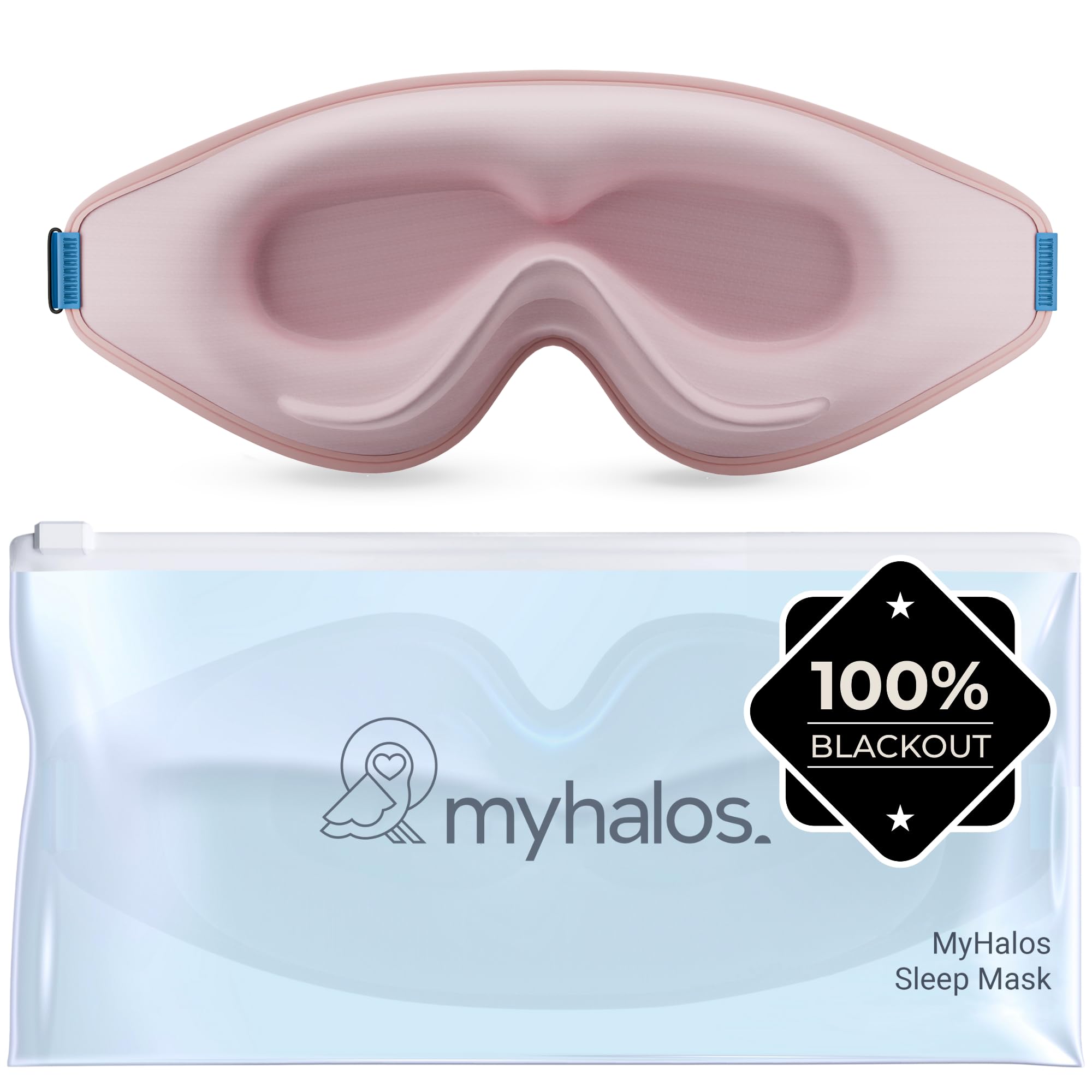 myhalos mascarilla frontal negra mostrando ajuste y bloqueo total