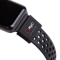myID funda frontal empaquetada mostrando compatibilidad con relojes y beneficio de identificación inmediata