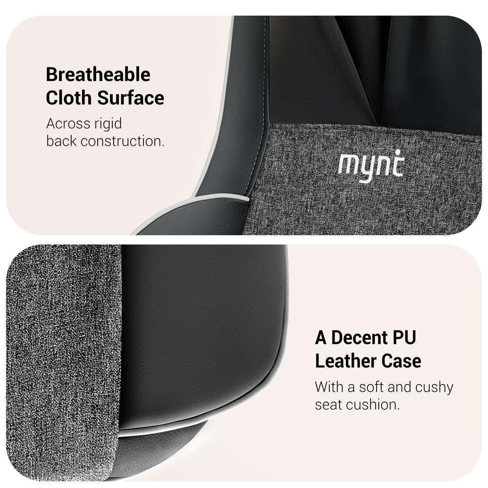 Mynt comparación de tamaño junto a una silla para visualizar escala y ajuste del usuario