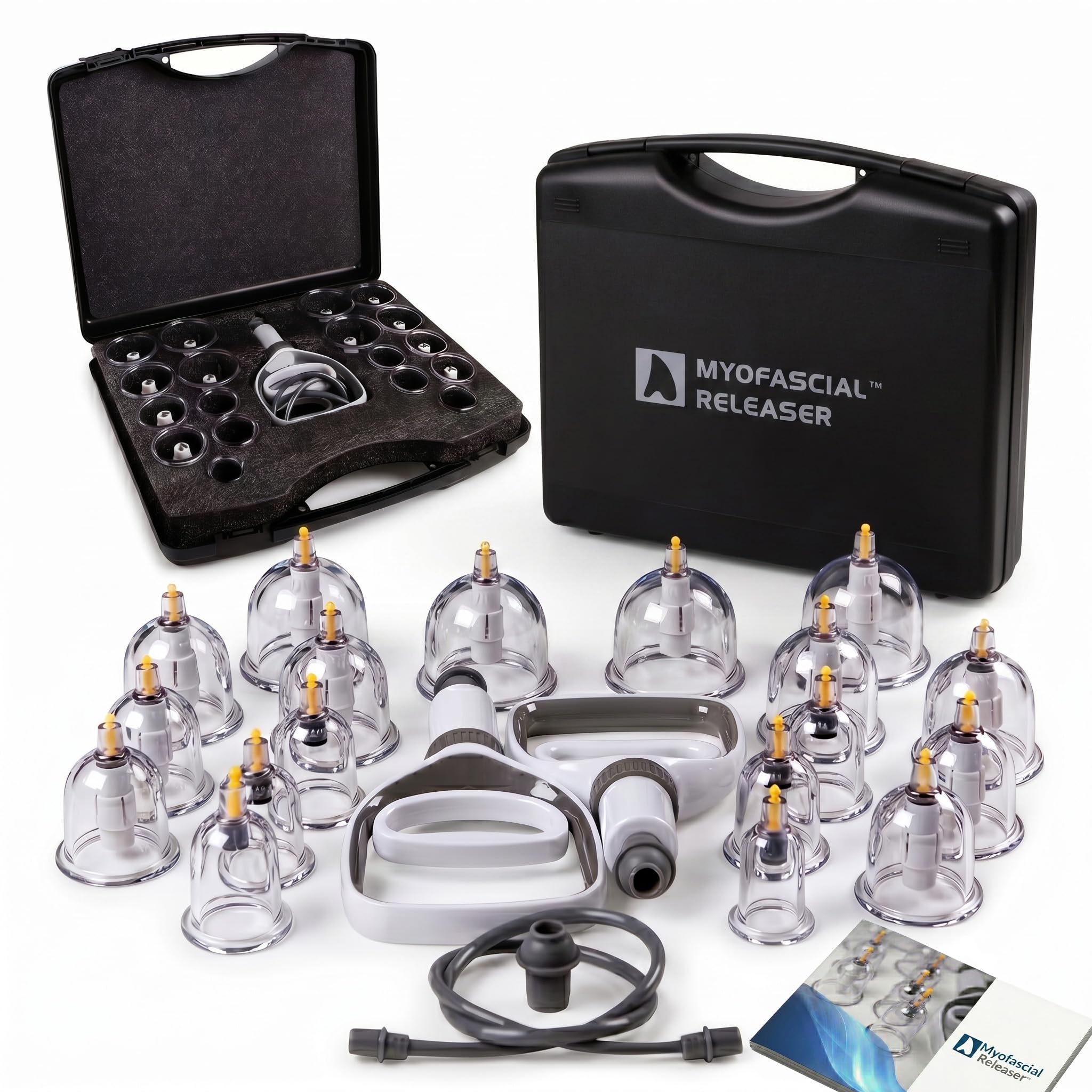 Myofascial Releaser estuche rígido con todo el kit para organización y transporte