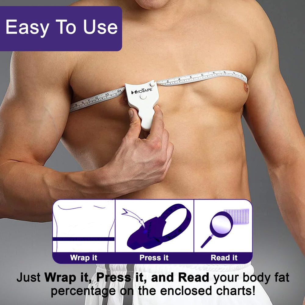 MyoTape midiendo la cintura para seguimiento de pérdida de grasa