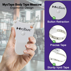 MyoTape primer plano de la textura que garantiza mediciones estables