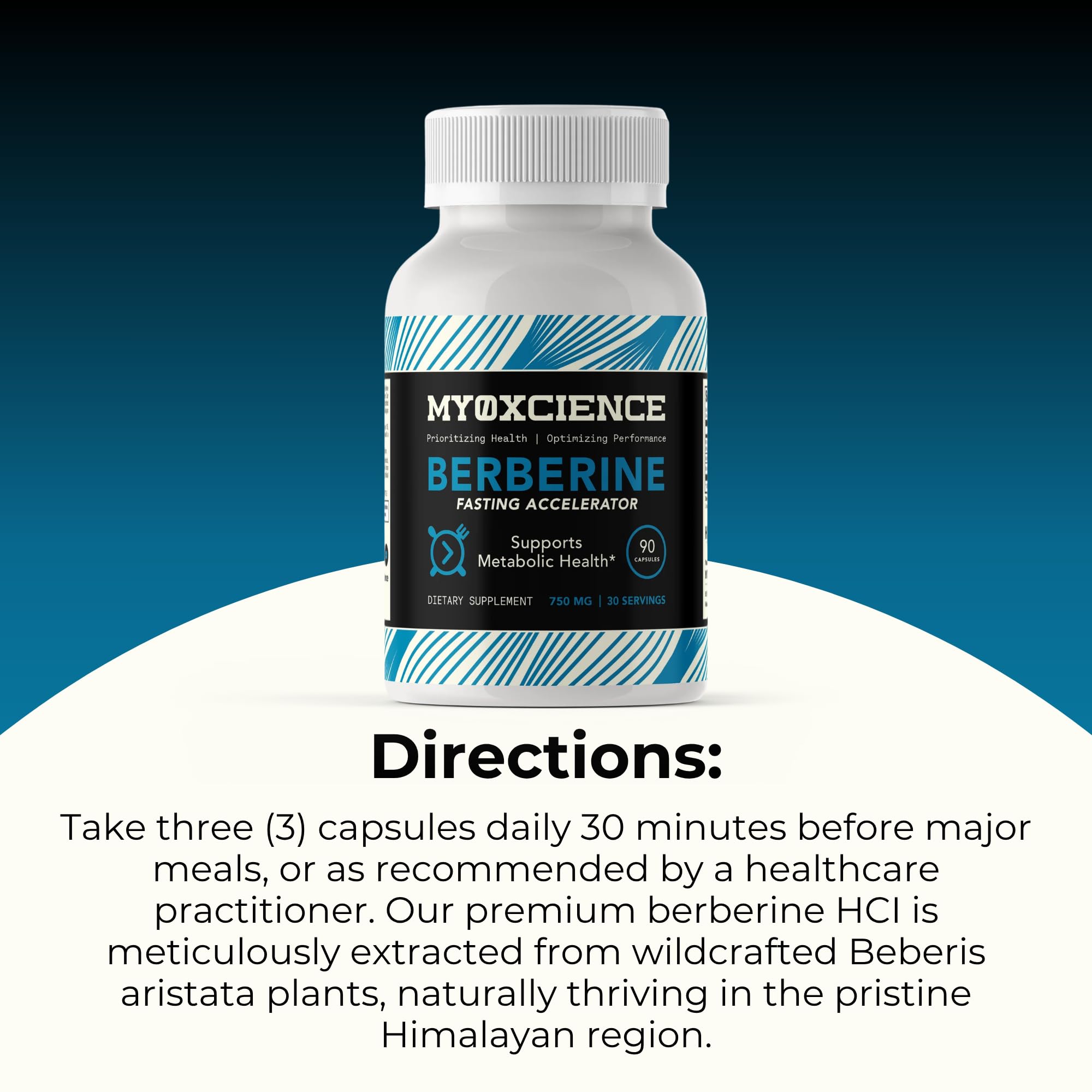 MYOXCIENCE Berberine Fasting Accelerator on kitchen counter fits everyday wellness ritual.