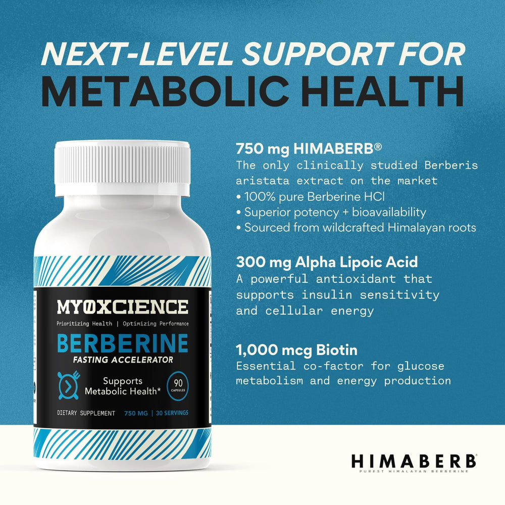 MYOXCIENCE Berberine Fasting Accelerator serving scene suggests convenient daily routine.