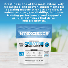 MYOXCIENCE envase abierto con polvo puro que transmite confianza de calidad