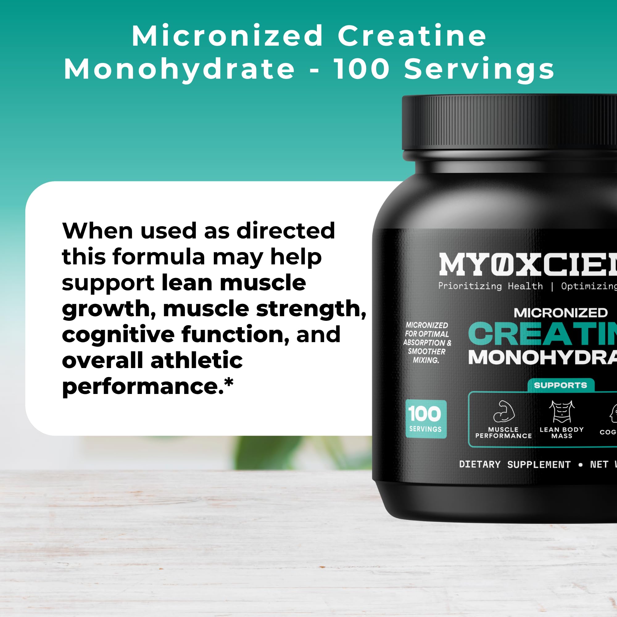 MYOXCIENCE etiqueta con información nutricional y control de calidad