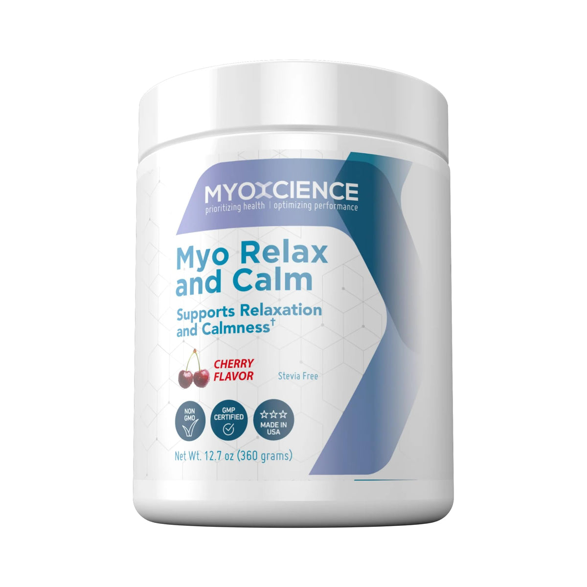 MYOXCIENCE Myo Relajación y Calma en bote de cereza para relajación diaria.