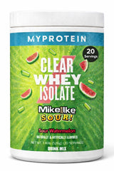 Myprotein envase frontal Sour Watermelon con etiqueta clara y beneficios