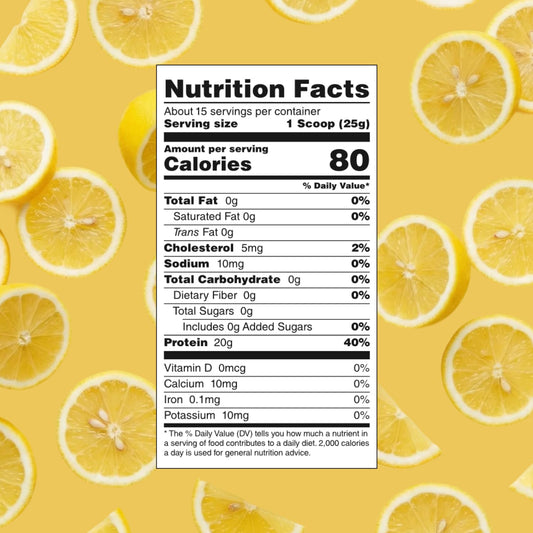 Cuchara medidora de Myprotein Clear Whey Isolate Lemonade lista para mezclar con agua fría