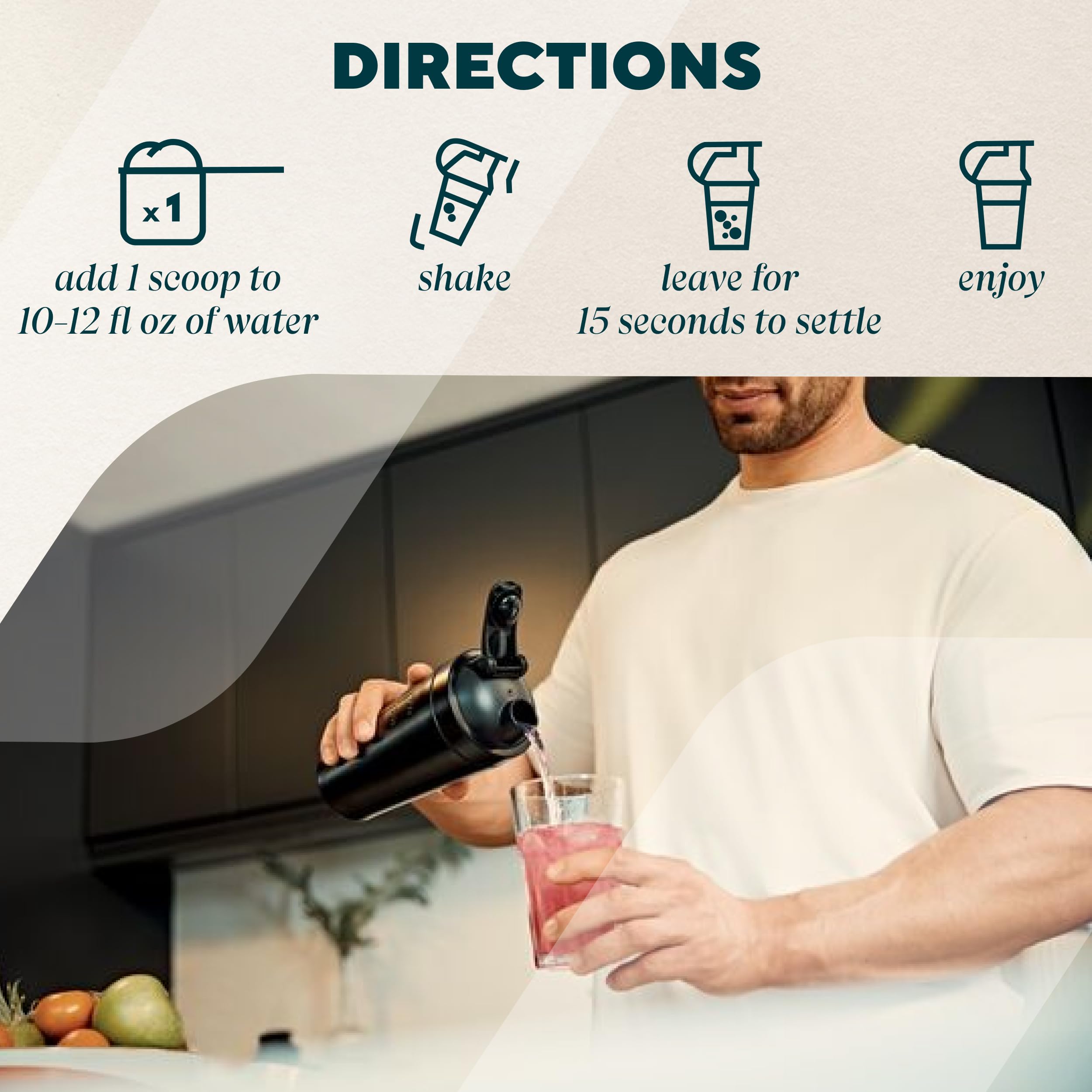 Myprotein scoop con medida, aporta 20 g de proteína por servicio