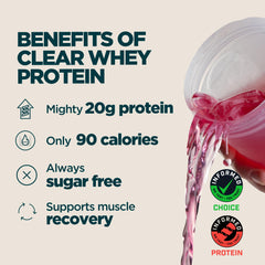 Myprotein textura en primer plano mostrando polvo fino y disolución rápida