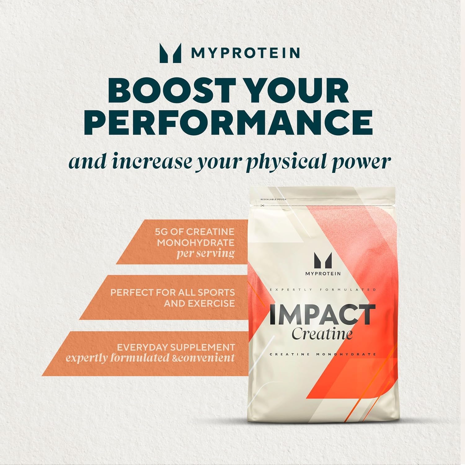Myprotein creatina mezclada en vaso como batido, uso post-entreno fácil y práctico