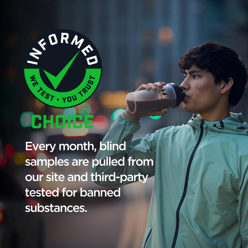 Myprotein Impact Whey Protein Isolate Vanilla bottle, sealed container for daily use.