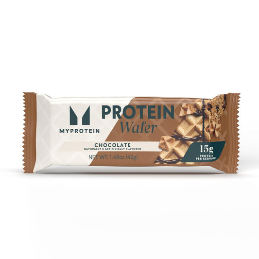 Myprotein oblea envuelta abierta lista para comer, sabor práctico