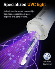 MySmile LP221 luz UVC interna durante autolimpieza, reduce crecimiento de moho