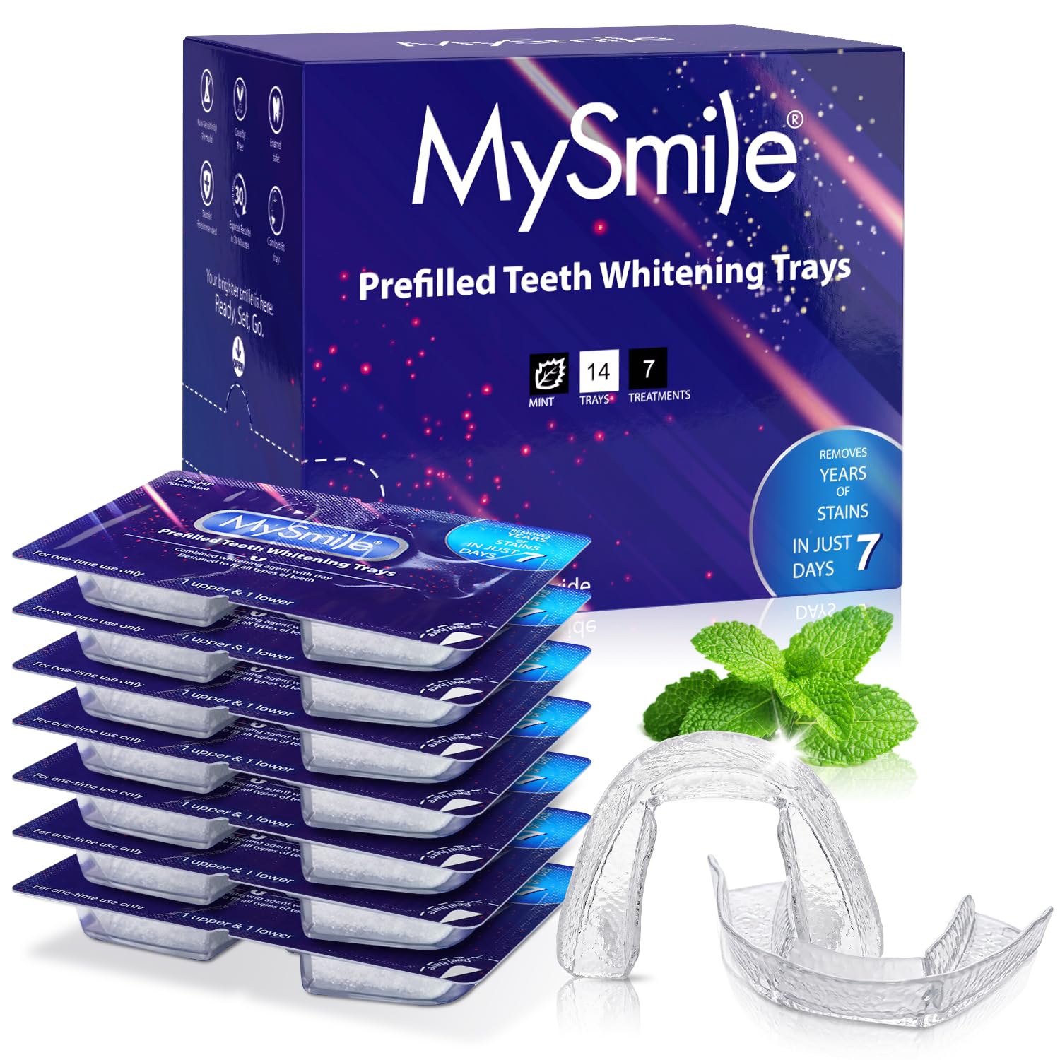 MySmile empaque frontal mostrando kit completo y beneficio de uso inmediato