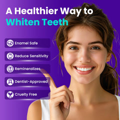 MySmile tiras en mano para comparar tamaño y uso portátil
