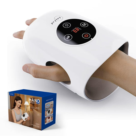 MZCNU vista frontal del masajeador en empaque, práctico para regalo