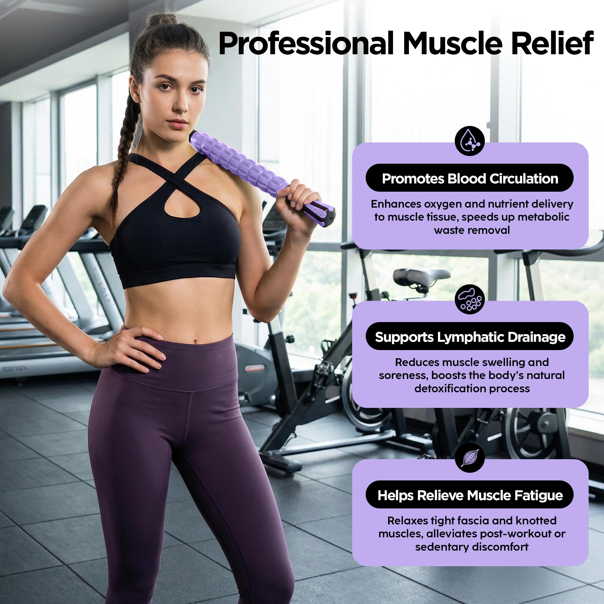 MZDXJ en entorno de gimnasio apoyo para recuperación postentrenamiento