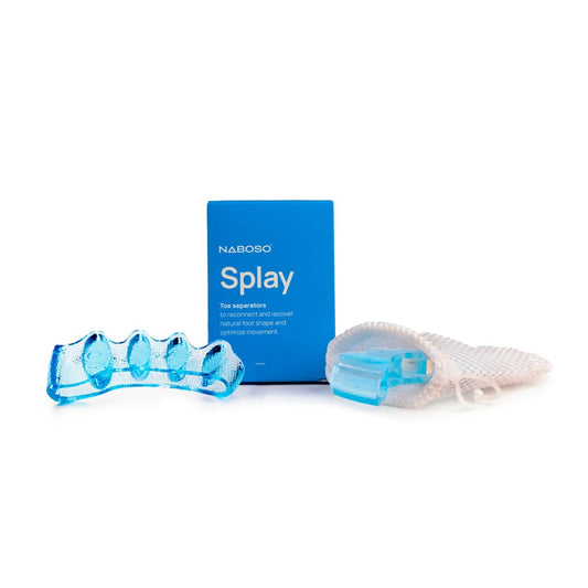NABOSO empaque frontal del Splay 2.0 mostrando el producto azul y beneficios
