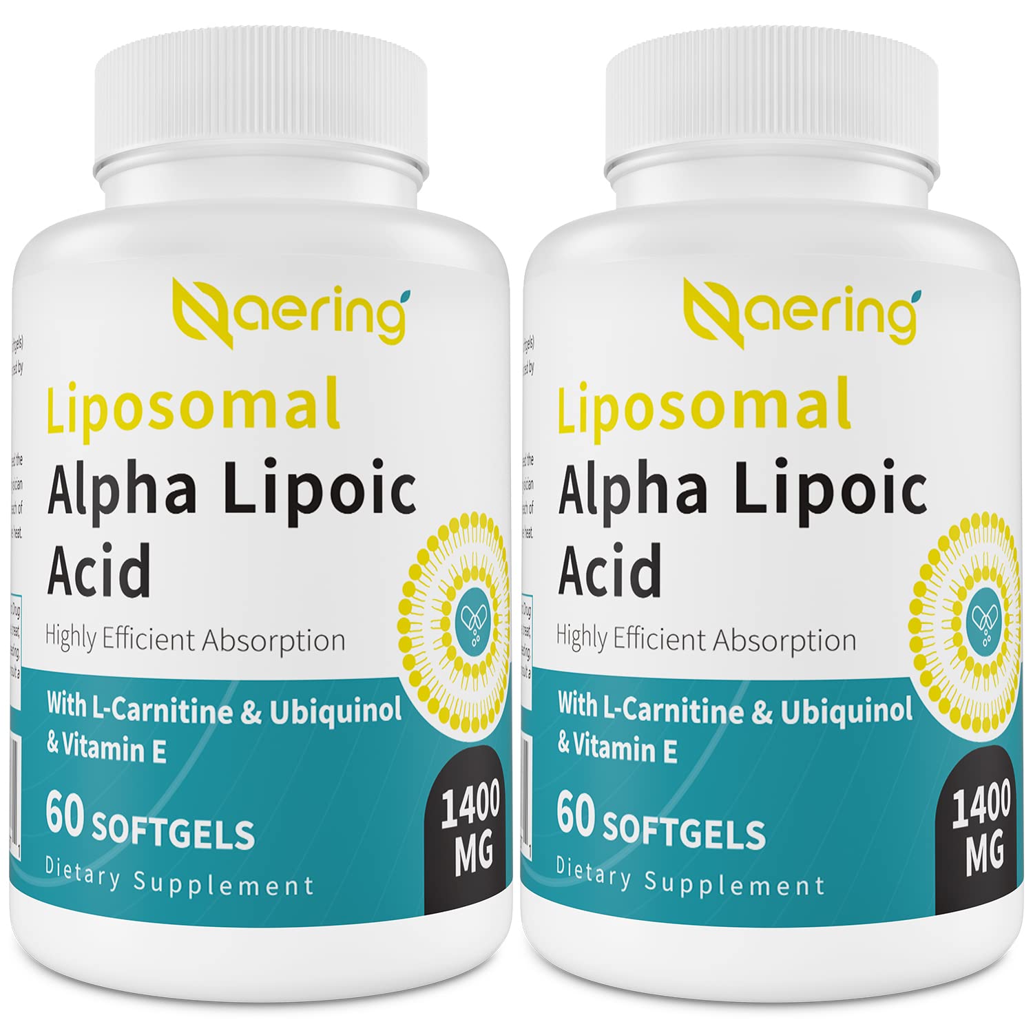 Naering frontal del empaque mostrando la marca y dosis alta 1400mg para confianza