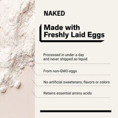 NAKED batido claro en vaso, aporte proteico limpio