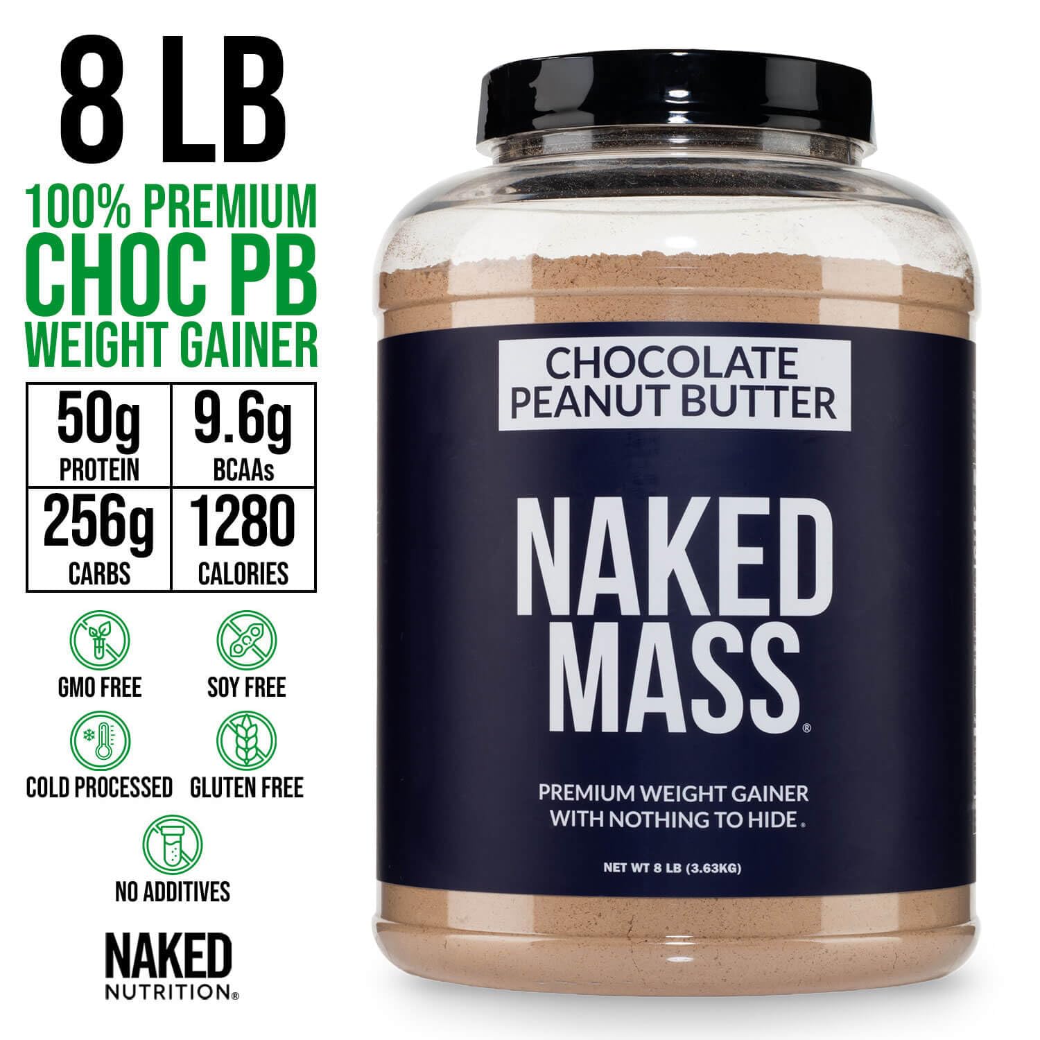 NAKED batido preparado en vaso para aumento calórico inmediato
