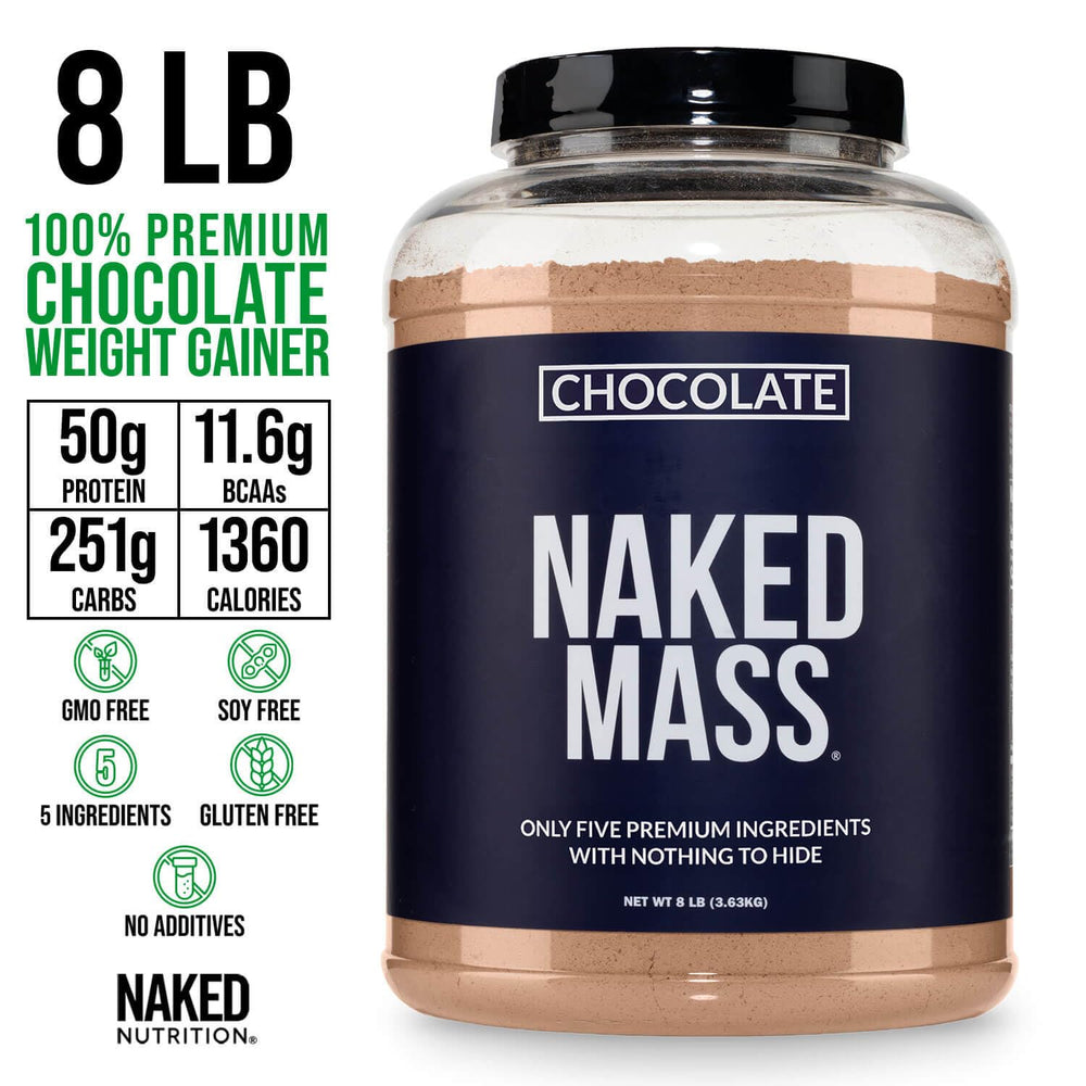 Vaso con batido NAKED listo para consumo energía y calorías al instante
