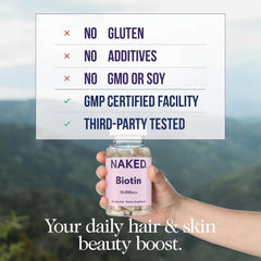 NAKED cápsula en primer plano que destaca textura y forma fácil de tragar
