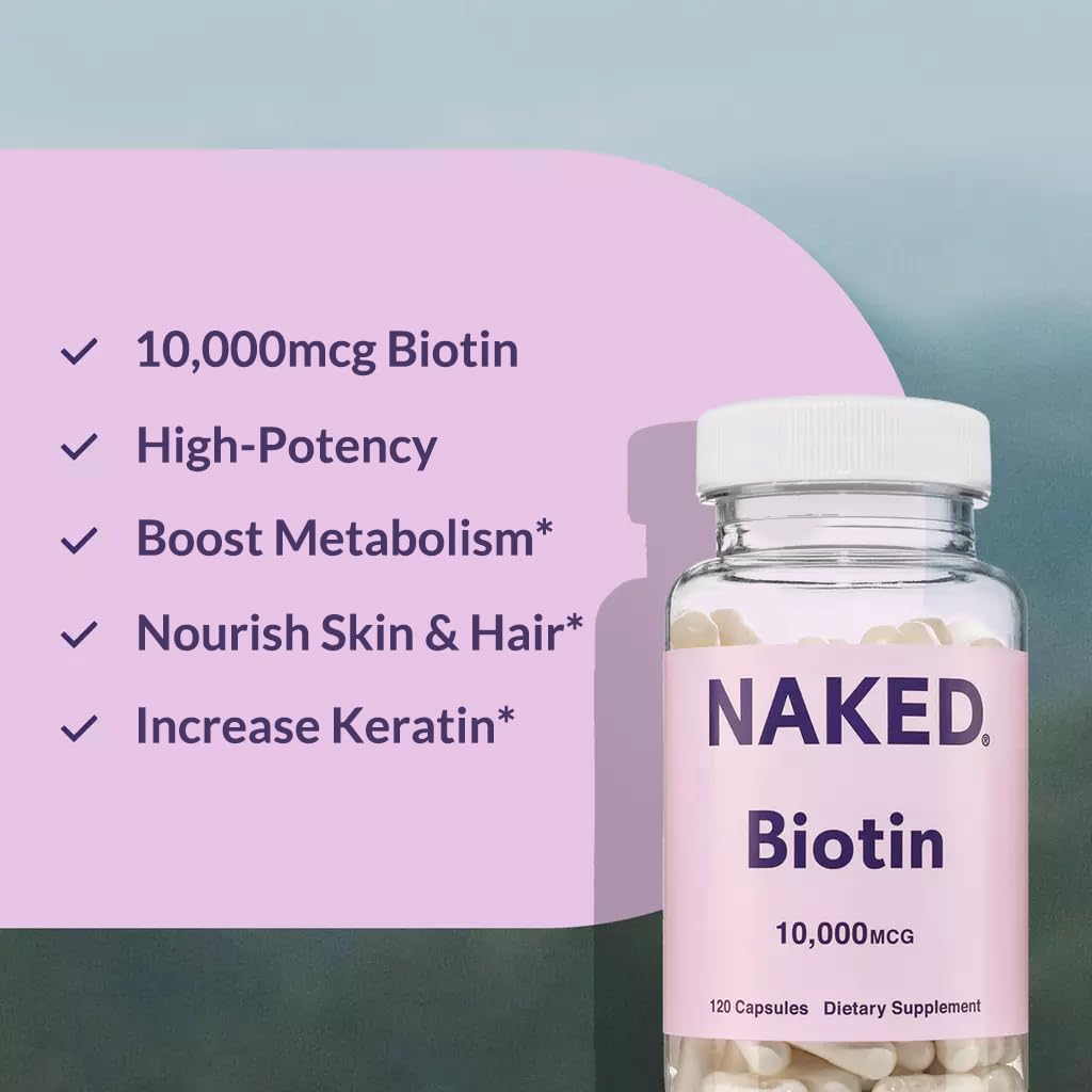 NAKED suplemento en rutina de belleza junto a cepillo y crema para cabello sano