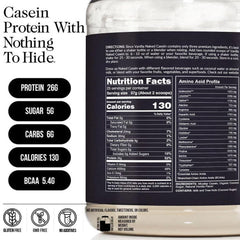 NAKED Casein batido servido en vaso, consumo práctico y aporte sostenido de proteína