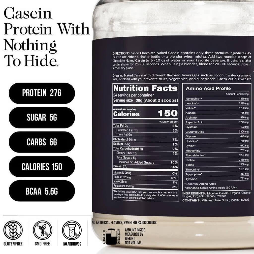 NAKED Casein batido de chocolate listo para beber, recuperación y saciedad