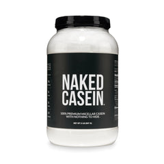 NAKED Casein frente del envase mostrando etiqueta limpia y certificación