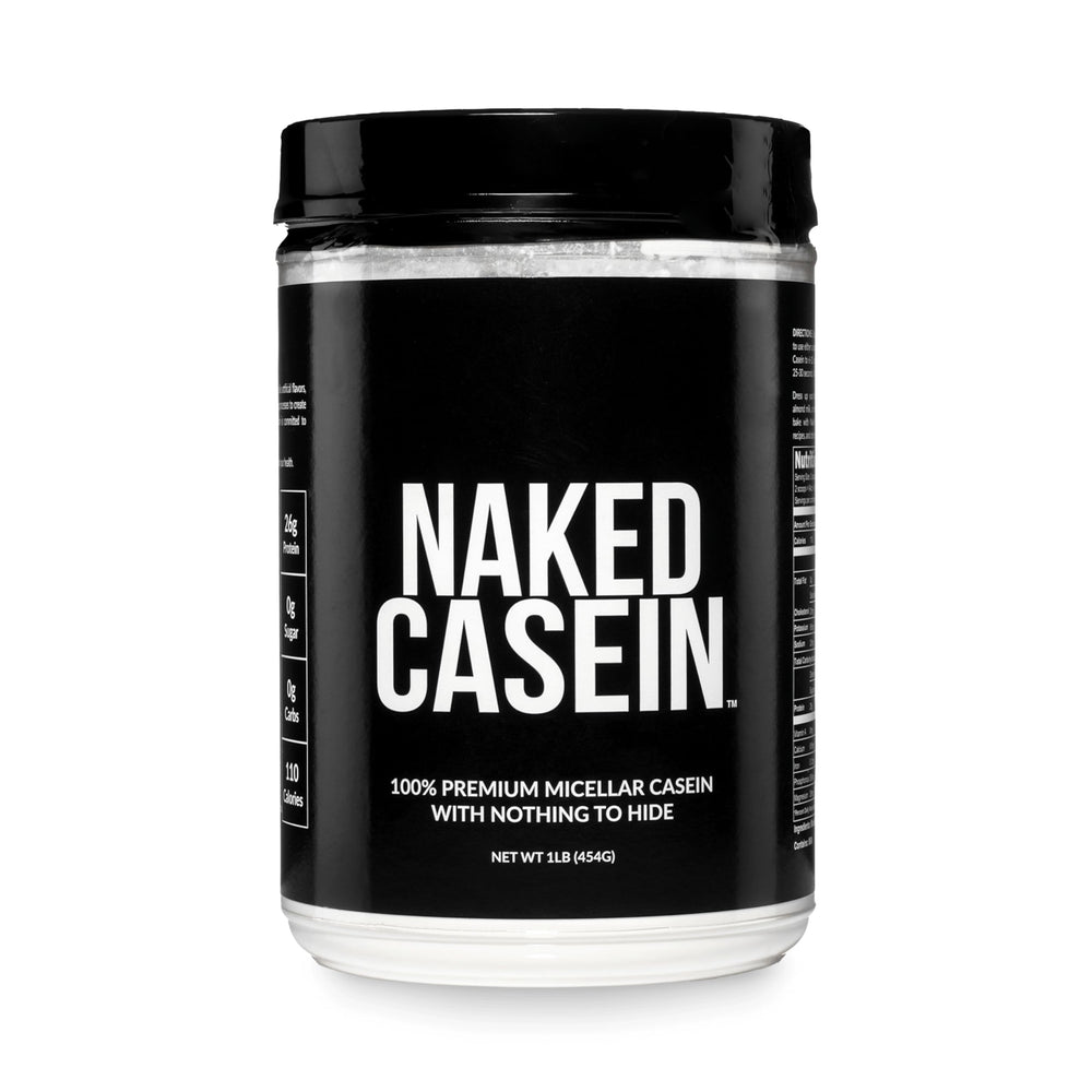 NAKED Casein frente del envase mostrando pureza y tamaño