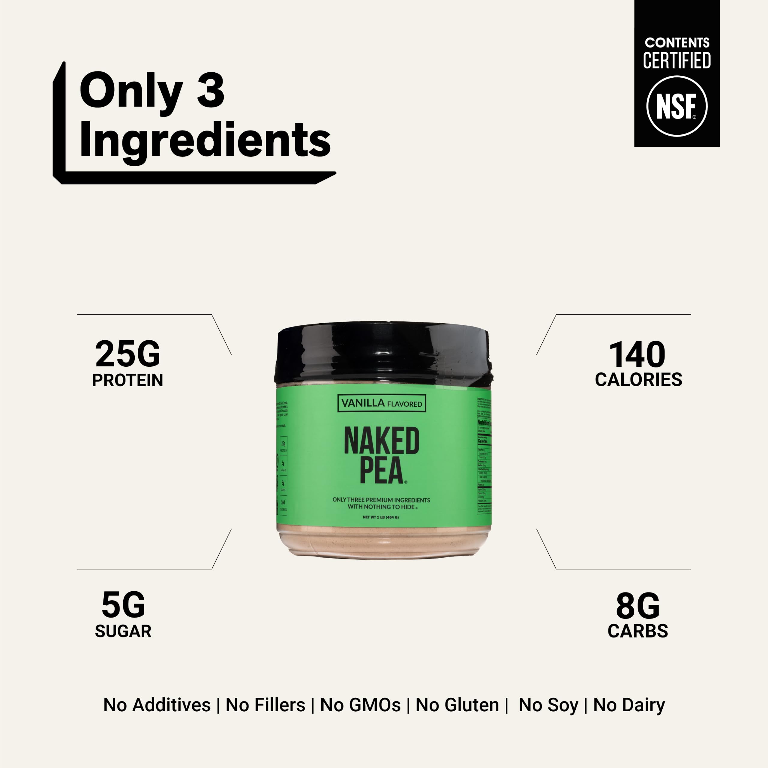NAKED vainilla en primer plano indicando sabor natural y origen limpio