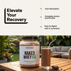 NAKED pancakes hechos con proteína de chocolate, opción alta en proteína para desayuno