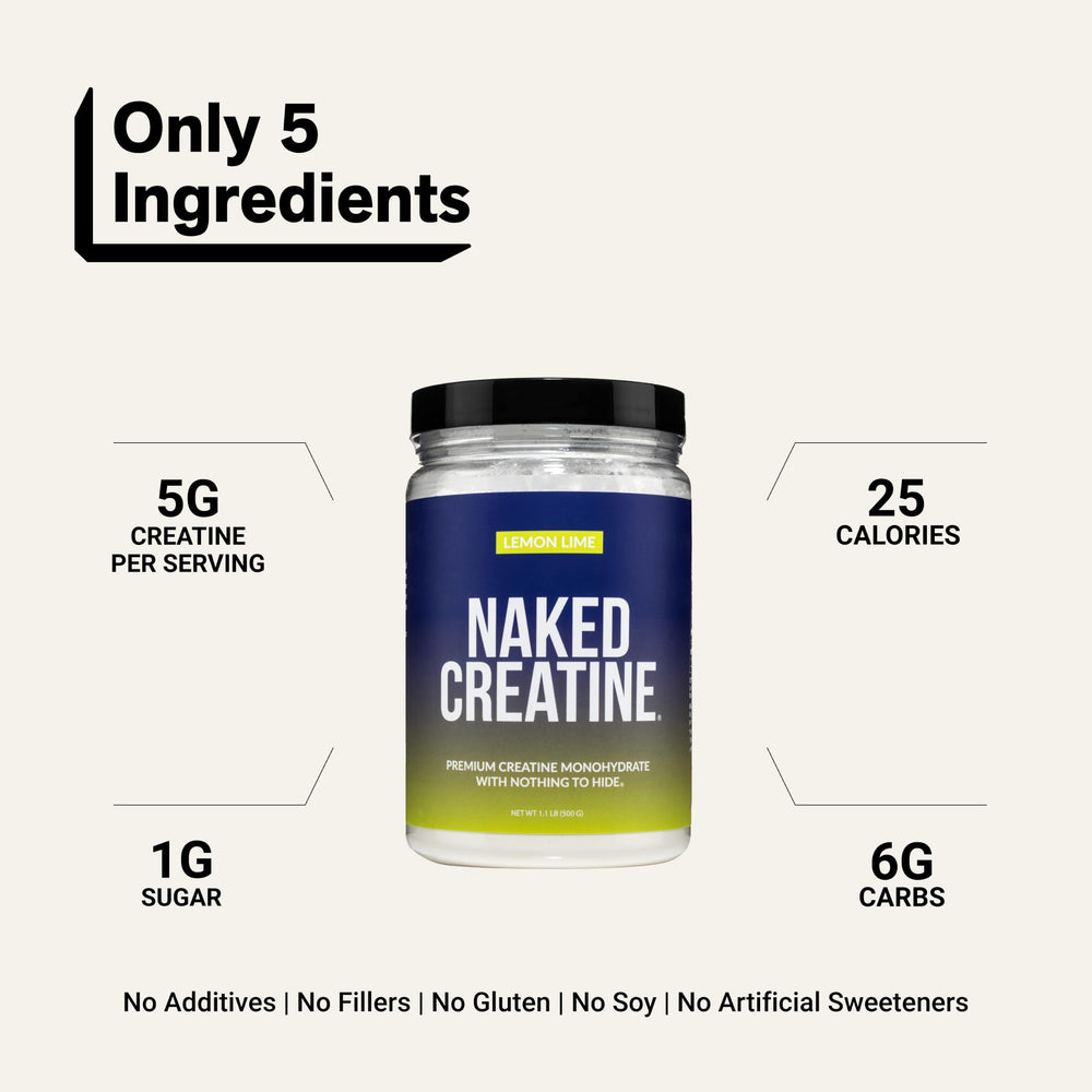NAKED cierre del envase y etiqueta nutricional para verificar ingredientes