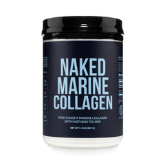 NAKED envase frontal del colágeno marino sin sabor mostrando simplicidad y pureza