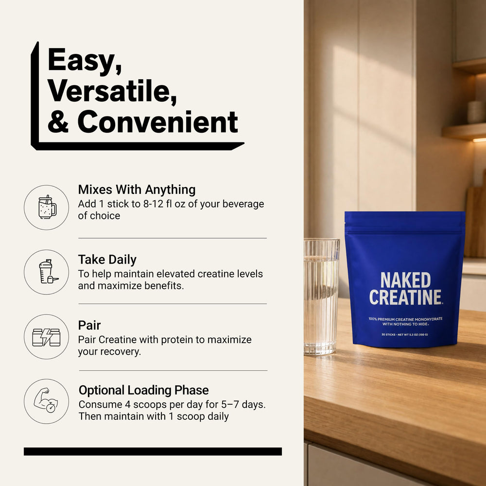 NAKED etiqueta con sello NSF y lista de ingredientes, garantía de pureza