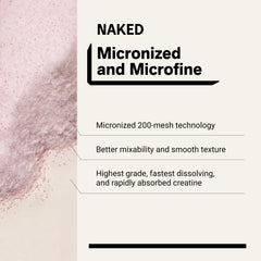 NAKED creatine cucharada medidora mostrando porción precisa