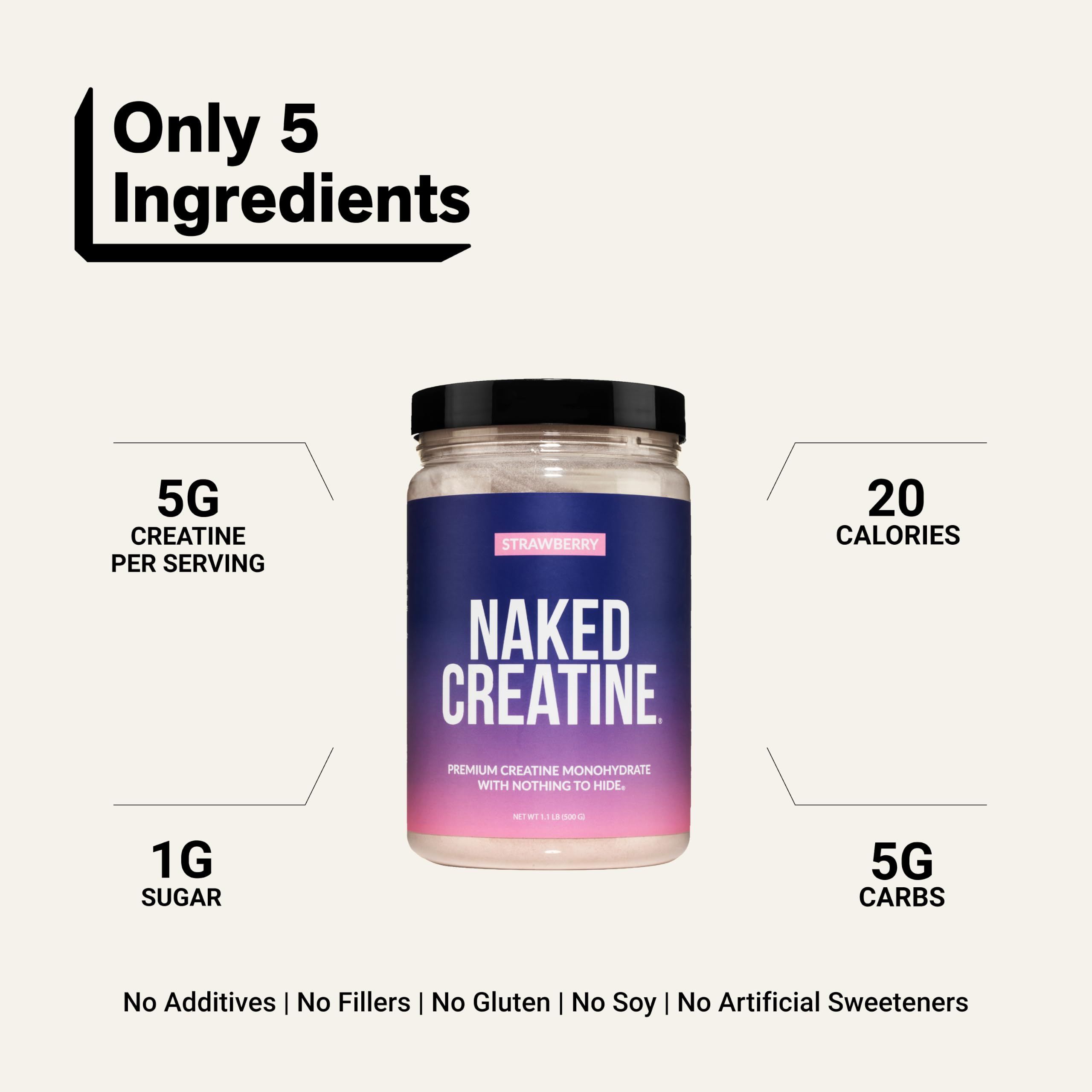 NAKED creatine disuelto en vaso beneficiando disolución fácil