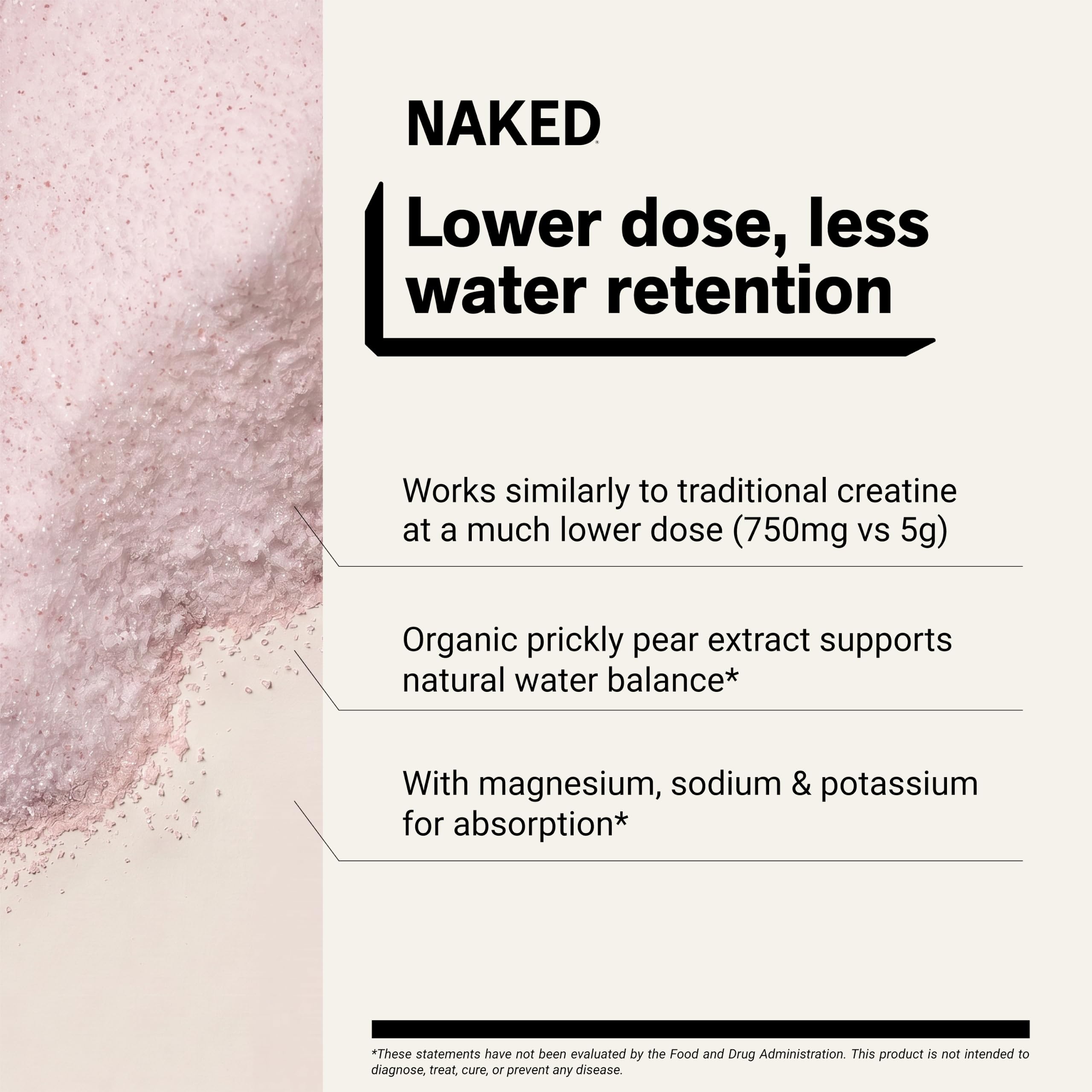 NAKED polvo disuelto en agua, mezcla rápida y sin grumos