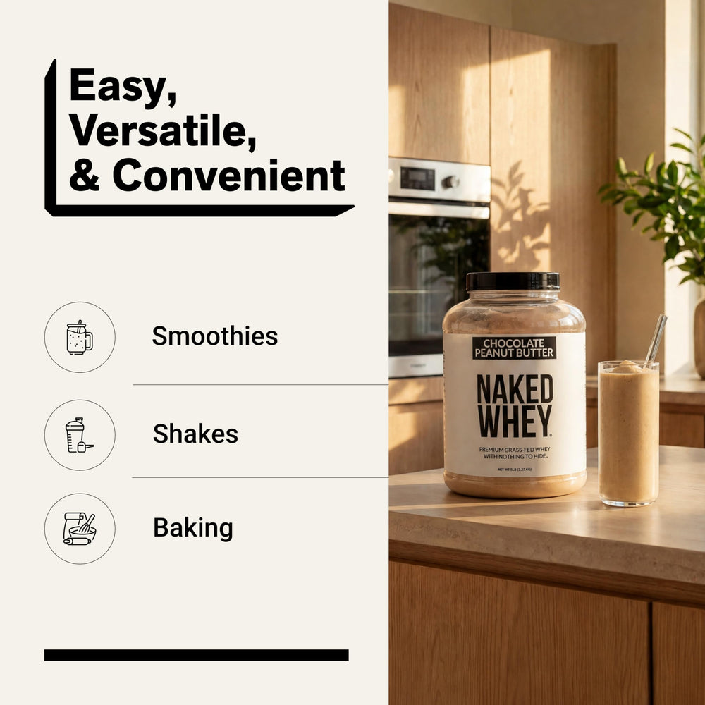 NAKED envase en una encimera de cocina, inspiración para uso diario y combinaciones