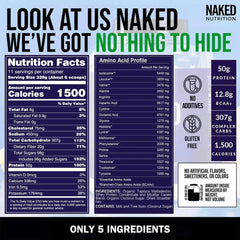 NAKED ingredientes reales: fresas deshidratadas y maltodextrina orgánica