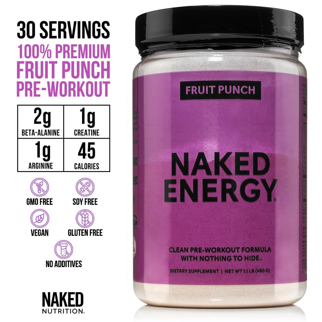 NAKED etiqueta con ingredientes y valores nutricionales visibles