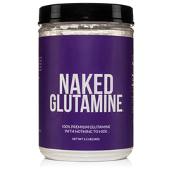 NAKED envase frontal de L‑glutamina 1,000 g, formato a granel para ahorro